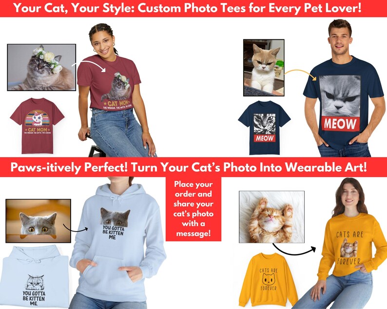 a couple of people that are standing in front of some shirts