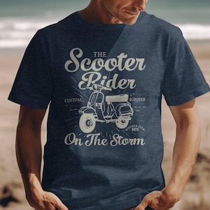 Retro Scooter Shirt, Vintage Moped Tshirt, Scooter Rider On The Storm Shirt, Vintage Moped T Shirt, Motorcycle T-shirt, Biker Gift