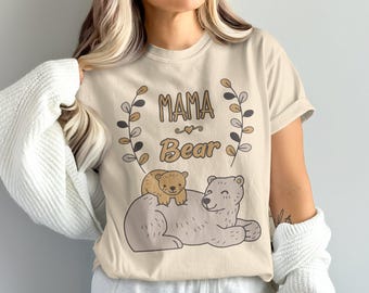 Mama Bear Shirt, Cute Mama Shirt, Mothers Day Gift,Mama Floral Shirt,Mama Bear Floral Shirt, Baby Shower Gift, Mom Life Tee, New Mom Gift
