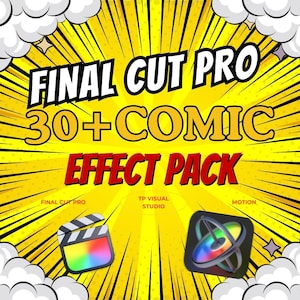 30+ Comic Cartoon Effects Plugin Pack for Final Cut Pro | Perfect for Weddings, Vlogs & Social Media