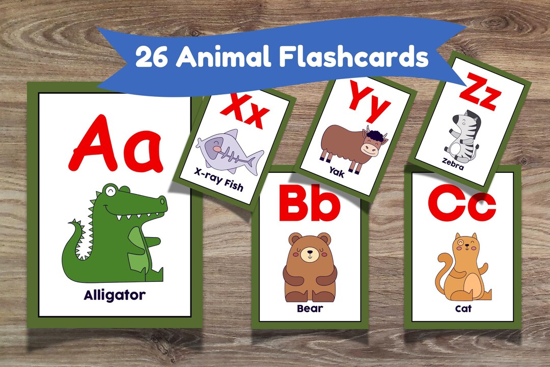 26 Animal Flashcards | Printable Animal Cards for Kids | Montessori ...