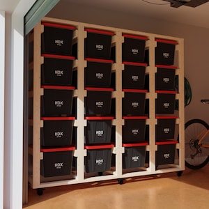 5x4 Tote Workshop Storage Plans and DIY Garage Shelving Systems