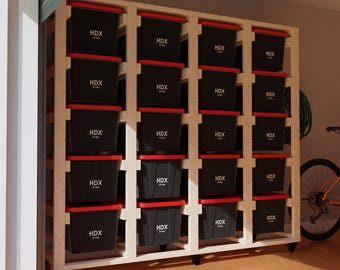 5x4 Tote Workshop Storage Plans and DIY Garage Shelving Systems