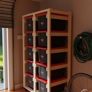 5x2 DIY Tote Rack und Holzregale für die Organisation