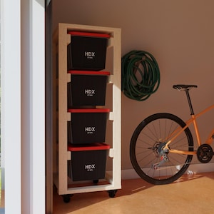 4x1 27 Gallon Storage and Wooden Tote Rack Ideas