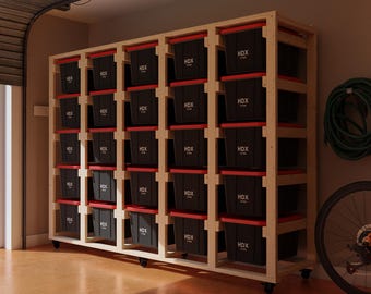 5x5 Tote Storage Bin Wooden Tote Plans and DIY Garage Organizers