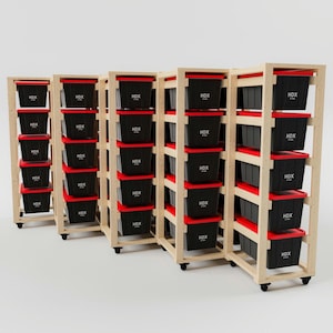Wood Tote Storage and 27 Gallon DIY Rack Plans with Tote Set