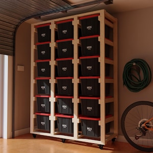 6x3 Costco Tote Storage and Functional Bin Rack Plans