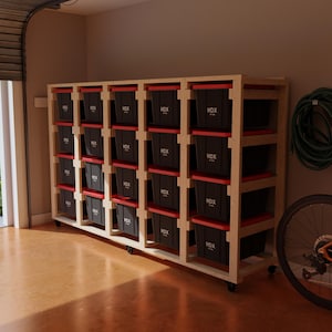 4x5 DIY Rolling Tote Storage and Garage Rack Ideas
