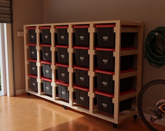 4x5 DIY Rolling Tote Storage and Garage Rack Ideas
