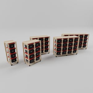 Tote Box Storage Plans with DIY Tote and Garage Shelving