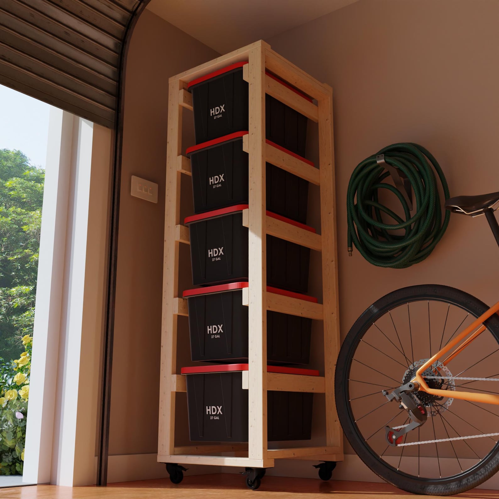 Custom Garage Storage Racks 5x1 Tote Storage Racks and Custom Garage Shelving Ideas - Etsy