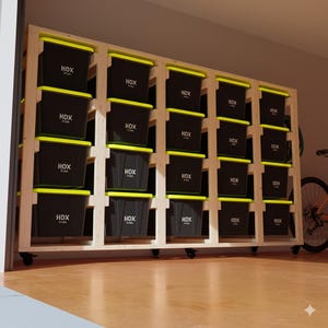 4x5 DIY Rolling Tote Storage and Garage Rack Ideas