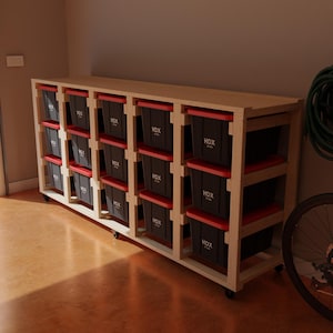 3x5 Custom Wooden Tote Racks and DIY Garage Organizer Plans