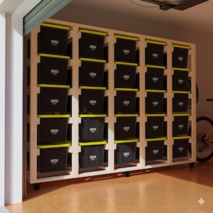 5 x 5 draagtas houten draagtas plattegronden en doe-het-zelf garage-opbergers