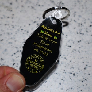 Adrian&#39;s Pet Shop Rocky Balboa Boxing Turtle Movie Inspired Key Tag Chain