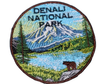 Denali National Park Alaska Mount McKinley Mountain Iron On Travel Patch