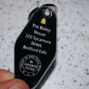 The Bailey House, op It's A Wonderful Life Movie geïnspireerde retro sleutelhanger