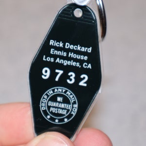 Blade Runner Rick Deckard Ennis House Los Angeles Room # 9732 Movie Inspired Key Tag Chain