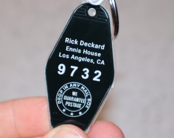 Blade Runner Rick Deckard Ennis House Los Angeles Room # 9732 Movie Inspired Key Tag Chain
