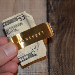 Manifest Money Brass Money Clip