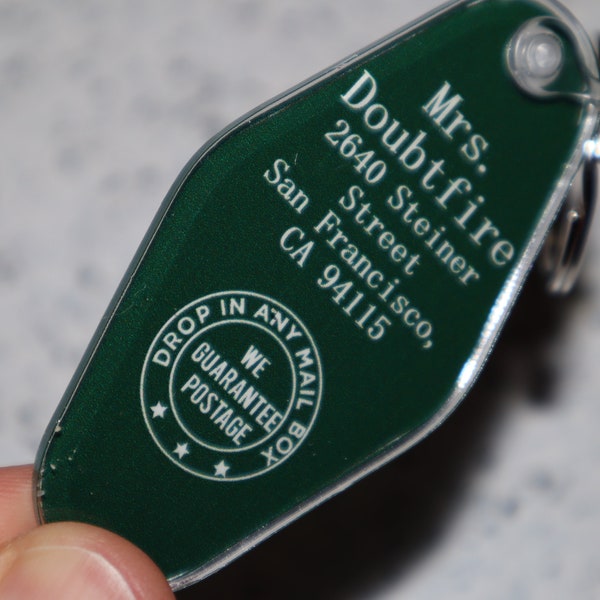 Mrs. Doubtfire House Movie Inspired Key Tag Chain