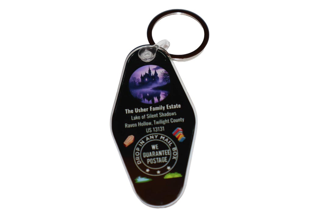 Usher Family Estate Keychain: Edgar Allan Poe Inspired Retro Key Tag - Etsy