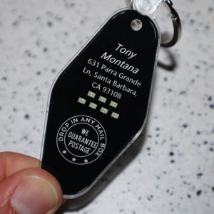 Tony Montana Scarface Movie Inspired Retro Keychain Tag