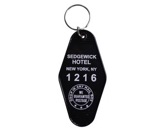 Sedgewick Hotel New York NYC Room # 1216 Ghostbusters Movie Inspired Key Tag Chain