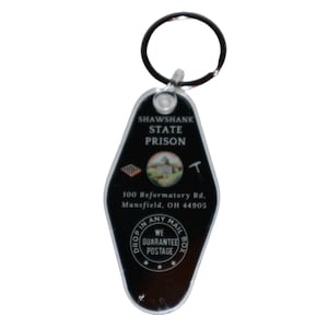 Shawshank State Prison Movie Inspired Retro Key Tag Keychain