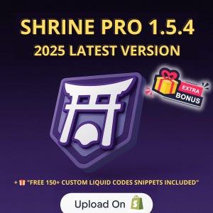 Nieuwste versie Shrine Pro 1.5.4 nov. 2025 + BONUS 150+ aangepaste Liquid-codes | Premium responsief e-commercethema