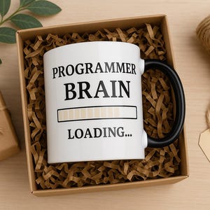 Programmer Brain Loading Kleurveranderende mok, koffiekopje met warmtereactieve codering afbeelding 12