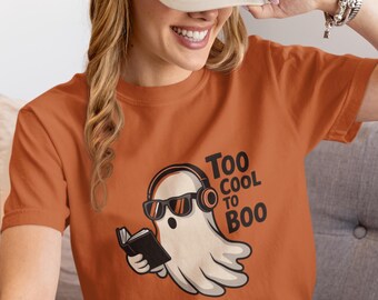 Funny Ghost Reading Book Comfort Colors Halloween TShirt