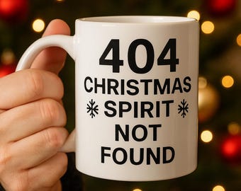 404 Christmas Spirit Mug, Geeky Coding Gift
