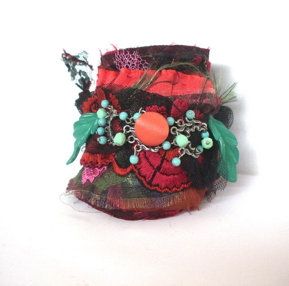 Items similar to Fabric Cuff. Wrist Cuff. Handmade Wrist Cuff. Handmade