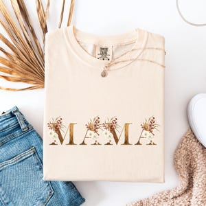Comfort Colors® Vintage Mama T-Shirt, Floral Mama Shirt, Boho Mama T-Shirt, Mother&#39;s Day Gift, Mama Shirt, Mom Gift, Cute Mom Gift