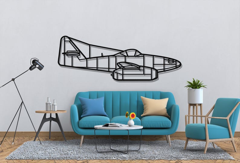 Messerschmitt Me 262 Metal Wall Art, WWII Jet Fighter Aircraft Decor ...