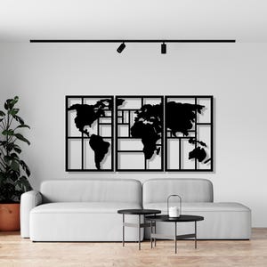 Mappa del mondo in metallo da parete, arte da parete da viaggio, arte da parete per ufficio e soggiorno, regalo per viaggiatori, opera d'arte per la decorazione della casa, mappa del mondo