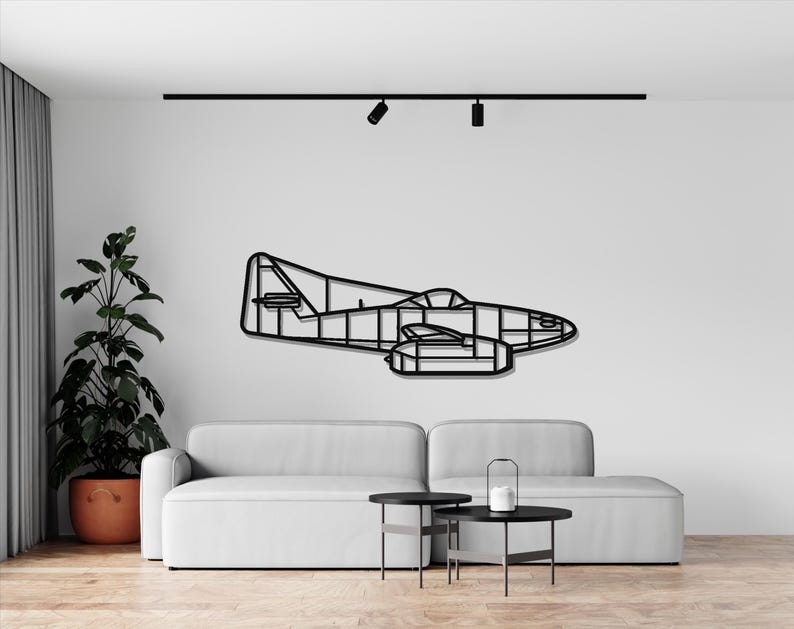 Messerschmitt Me 262 Metal Wall Art, WWII Jet Fighter Aircraft Decor ...
