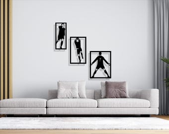 Cristiano Ronaldo metalen muur decor l Cristiano Ronaldo metalen muur kunst l Ronaldo liefhebbers fans verjaardagscadeau l iconische voetbal metalen muur kunst