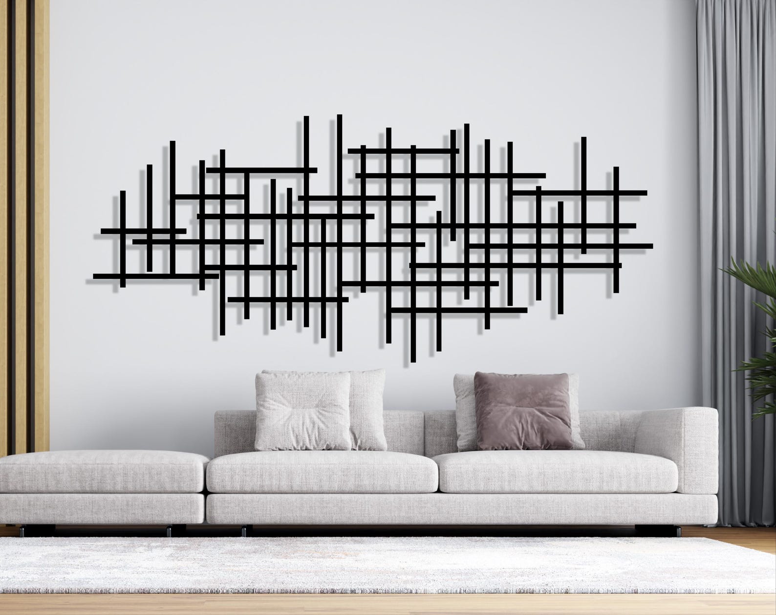 Modern Luxury Metal Wall Decor, Mid Century Wall Art, Abstract Metal ...