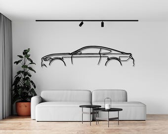 Metal Car Silhouette Wall Art: Modern Sports Car Decor