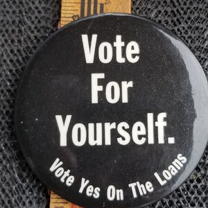 vintage VOTE  For YOURSELF BUTTON Pin