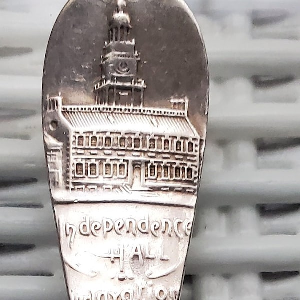 Vintage souvenir Sterling silver Philadelphia spoons Bailey Banks & Biddle