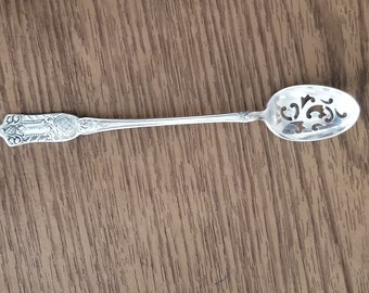 Newport Scroll by Gorham Sterling Silver Olive Spoon Pierced 5 34 Custom Made