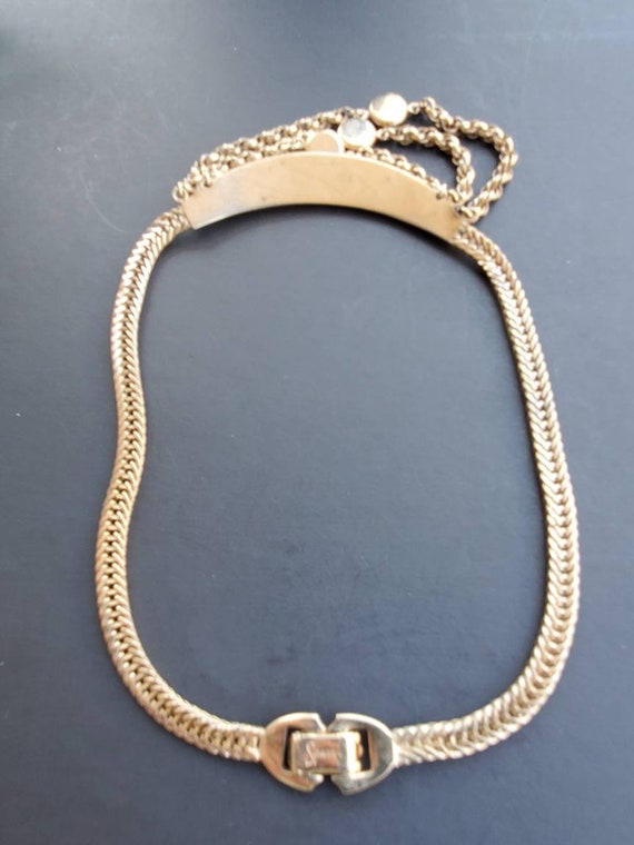 Vintage signed Sperry necklace Gold plated - image 2