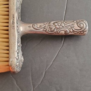 Antique Art Nouveau Hat Brush STERLING SILVER Repousse Brush Ferdinand Fuchs and Bros is the maker image 5