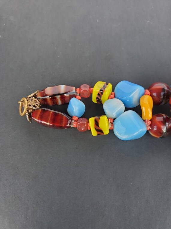 Vintage De MARIO Beaded Bracelet signed - image 6