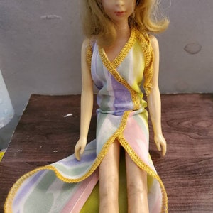 Vintage Barbie Doll Clothes 1980&#39;s halter cute Dress