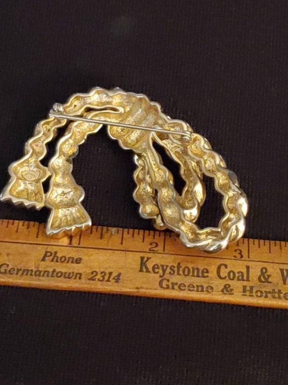 Vintage  signed gold plated pin /Brooch - image 6